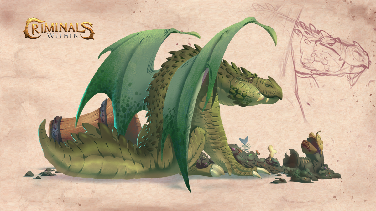 DragonCroc is an enemy developed for Space Rock Games' upcoming title 'Criminals Within' headed by MDS Alumni Zsombor Pirok