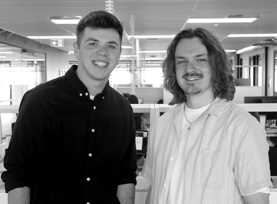 Reece O'Gorman and James Sandham, alumni of Media Design School's Graduate Diploma of Creative Advertising, win Grand Prize at Young Shits 2023