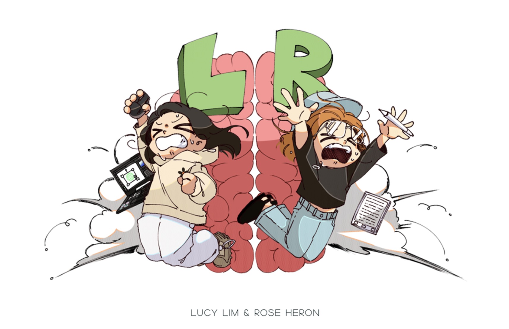 2023 Alumni team of Rose Heron and Lucy Lim picking up a D&AD New Blood Top Portfolio Pick for their End of Year Show Portfolio