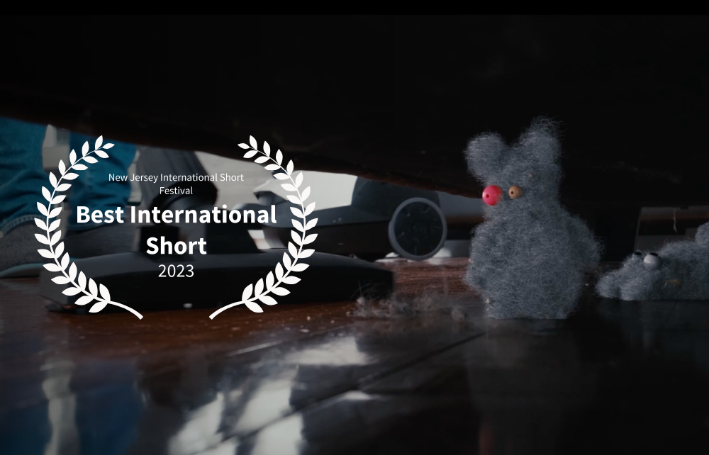 Dust Bunnies won Best International Short at the 2023 December edition of the New Jersey International Short Festival
