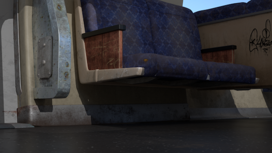 3D render of a train seat 3D render of a train seat