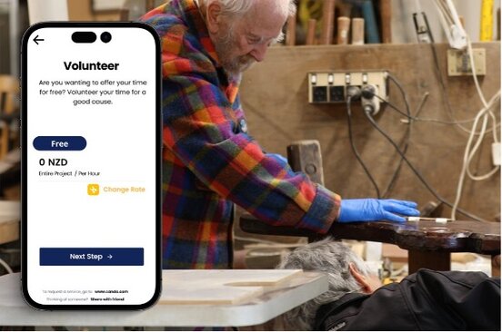 Cando is an app created by Luca Sharplin that provides an outlet for retirees to share their skills