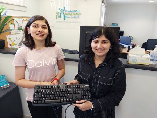 Mona Lisa and Alisha suffer from LBC and were recipients of Media Design School's PCs as part of the school's tech recycling programme