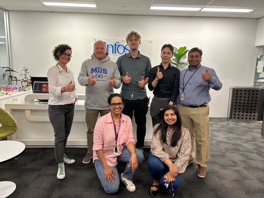 Bachelor of Software Engineering (AI) students from Media Design School at Strayer were invited to participate in Infosys's Springboard Initiative