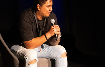 Joshua speaking about his film