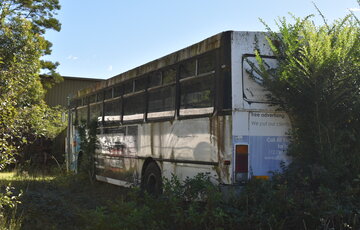 Abandoned Bus, taken by Hannah Dunk of Maclean's College, was the winner of the Photography category of Media Design School's Bright Awards 2022
