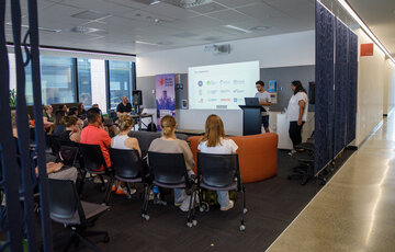 DNA held a workshop at Media Design School to assist in the support and development of the next generation of designers