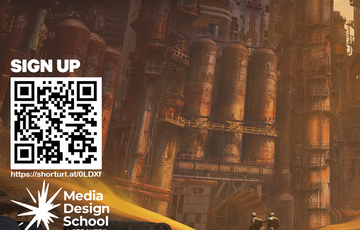 Charlie Lieve ex-art director for Grinding Gear games hosts a lecture at Media Design School at Strayer